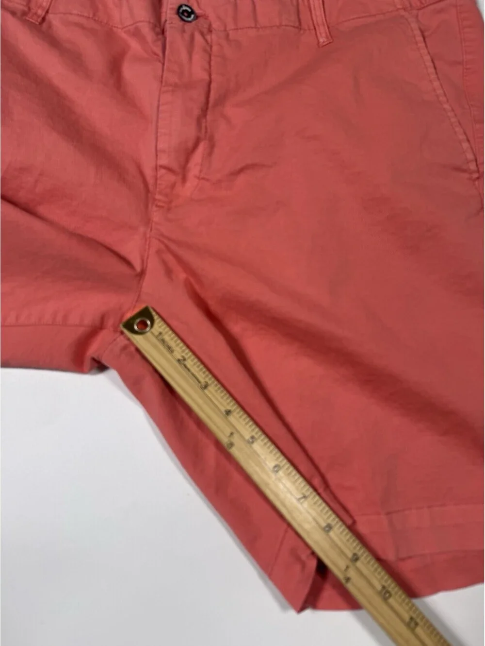 Psycho Bunny Men’s Coral Chino Shorts Size 40 Stretch Flat Front Casual